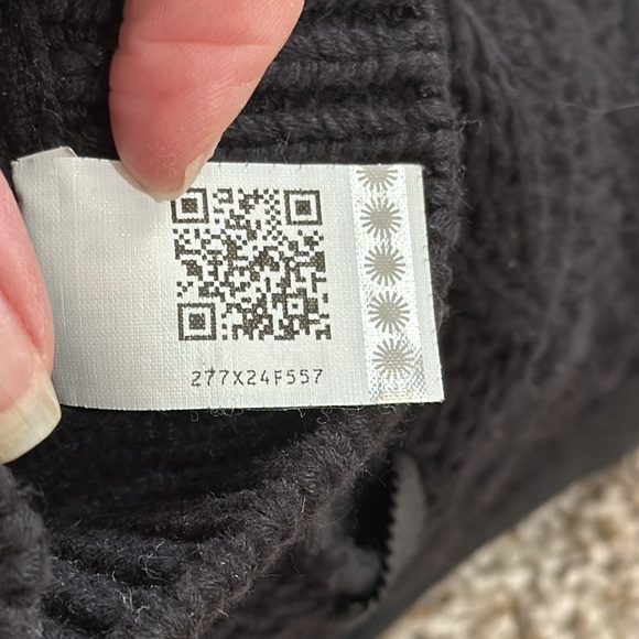 Ugg Mahalya tall black lace up tie sweater boots 7 - Picture 13 of 15